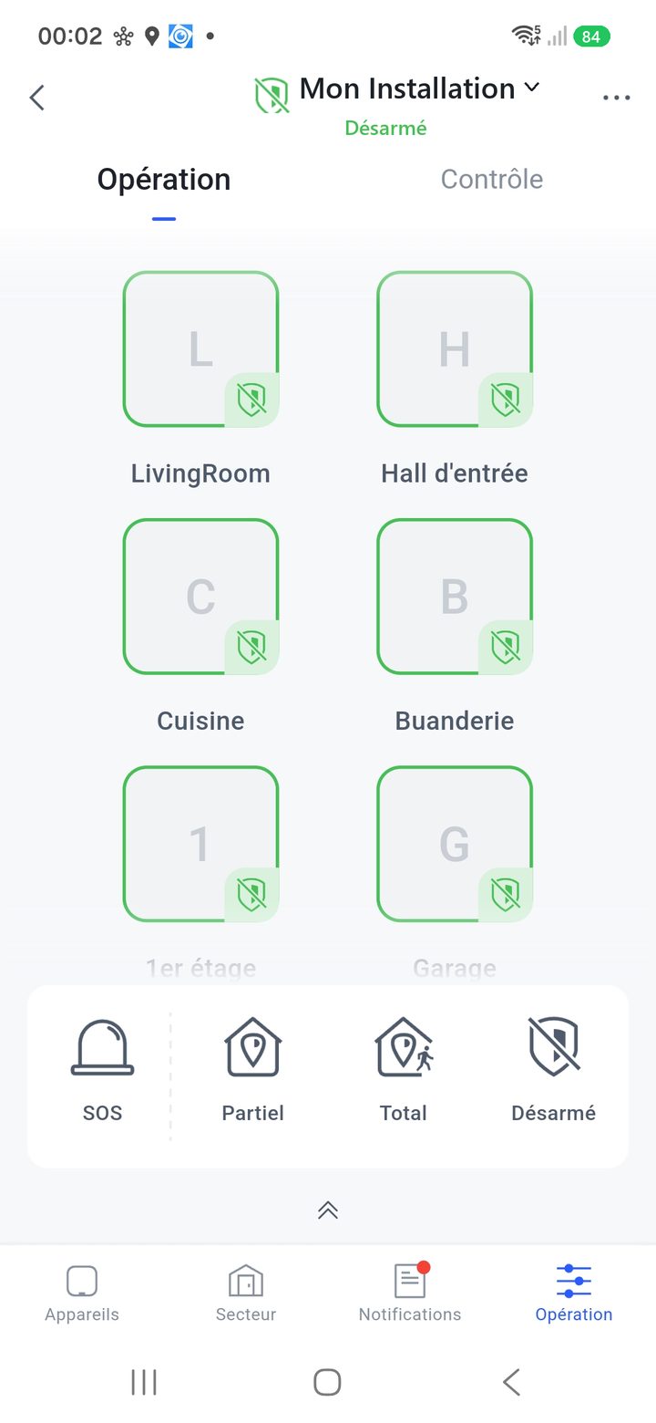Étape 1 : Ouvrez l'application DMSS et touchez les trois points en haut à droite.